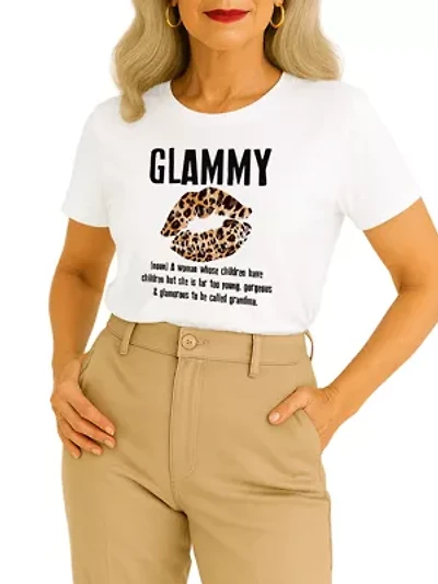 Glammy Leopard Lips T-Shirt for Glamorous Grandmas