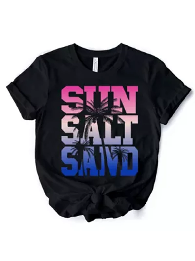 Sun Salt Sand Summer Minimalist Beach Tee