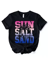 Sun Salt Sand Summer Minimalist Beach Tee