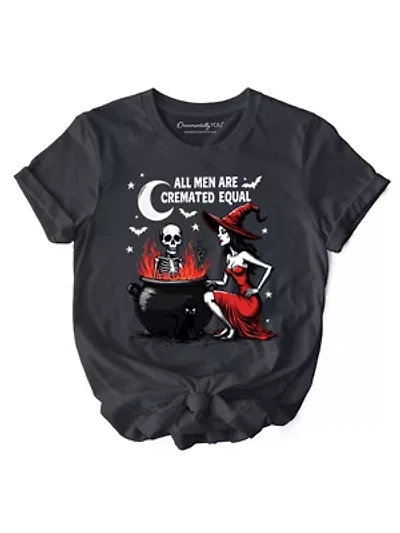 All Men Are Cremated Equal Funny Halloween T-Shirt