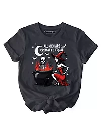 All Men Are Cremated Equal Funny Halloween T-Shirt