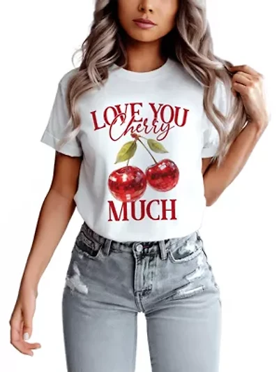 Love You Cherry Much Retro Disco Tee