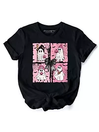 Pink Halloween Ghost T-Shirt