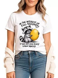 Lemon Squeezy Raccoon T-Shirt for Sarcastic People