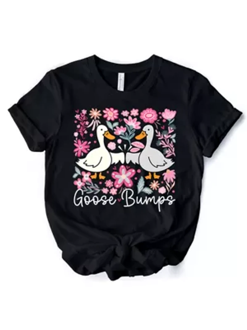 Funny Goose Bumps Floral T-Shirt