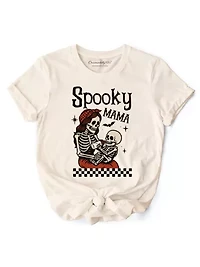 Spooky Mama Skeleton Halloween T-Shirt