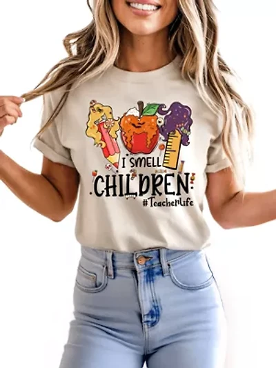 I Smell Children Witch Teacher Life T-Shirt