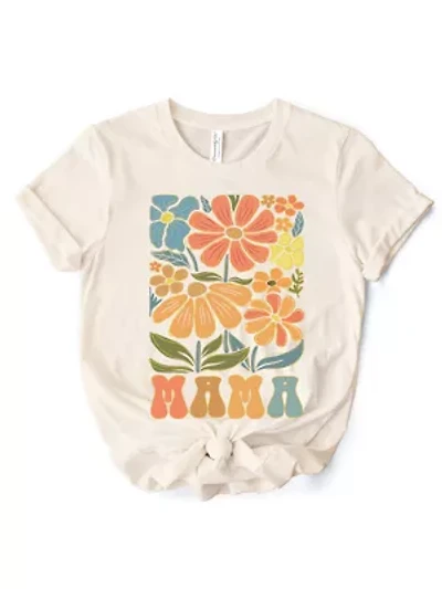 Cute Boho Floral Mama T-Shirt
