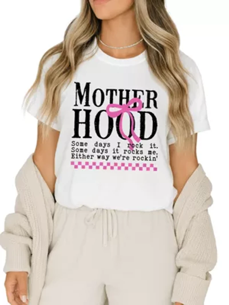 Motherhood Coquette Pink Bow T-Shirt