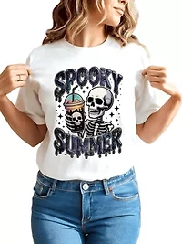 Spooky Summer Skeleton T-Shirt, Snarky Halloween Tee