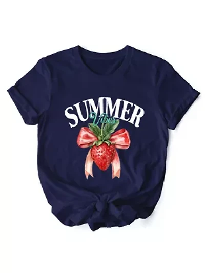 Summer Vibes Strawberry Seasonal Tee
