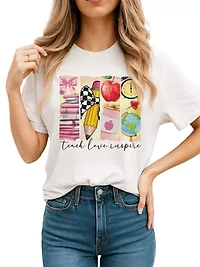 Teach Love Inspire Tee for Passionate Teachers