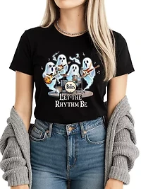 Let the Rhythm Be Ghost Band Whimsical Music Tee