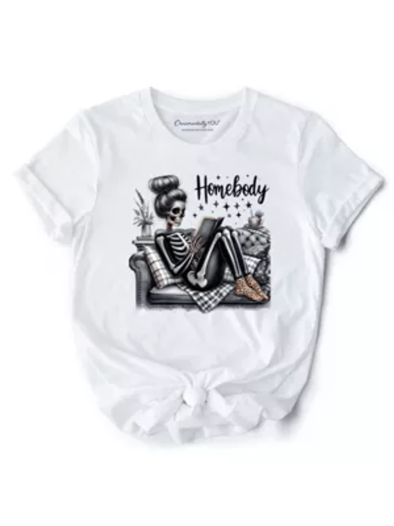 Homebody Reading Tee for Introvert Women