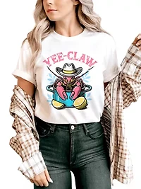 Crawfish Yee-Claw Western Cowboy Tee