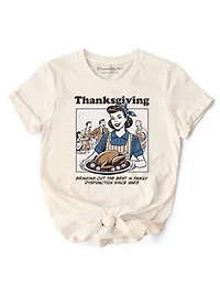 Thanksgiving Family Dysfunction Retro Tee for Sarcastic Families