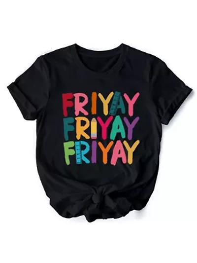 Friday Teacher Weekend Vibes Tee