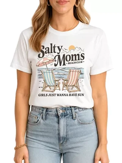 Salty Moms Beach Club Tee