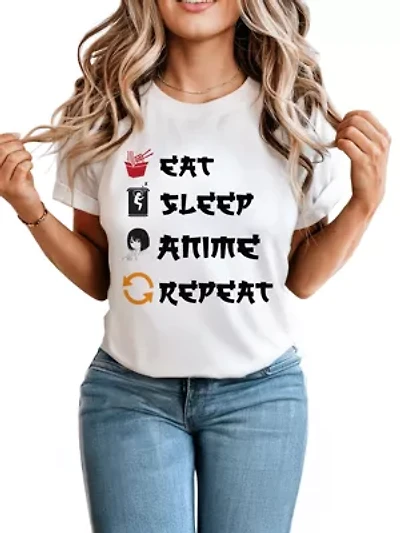 Eat Sleep Anime Repeat T-Shirt For Lover