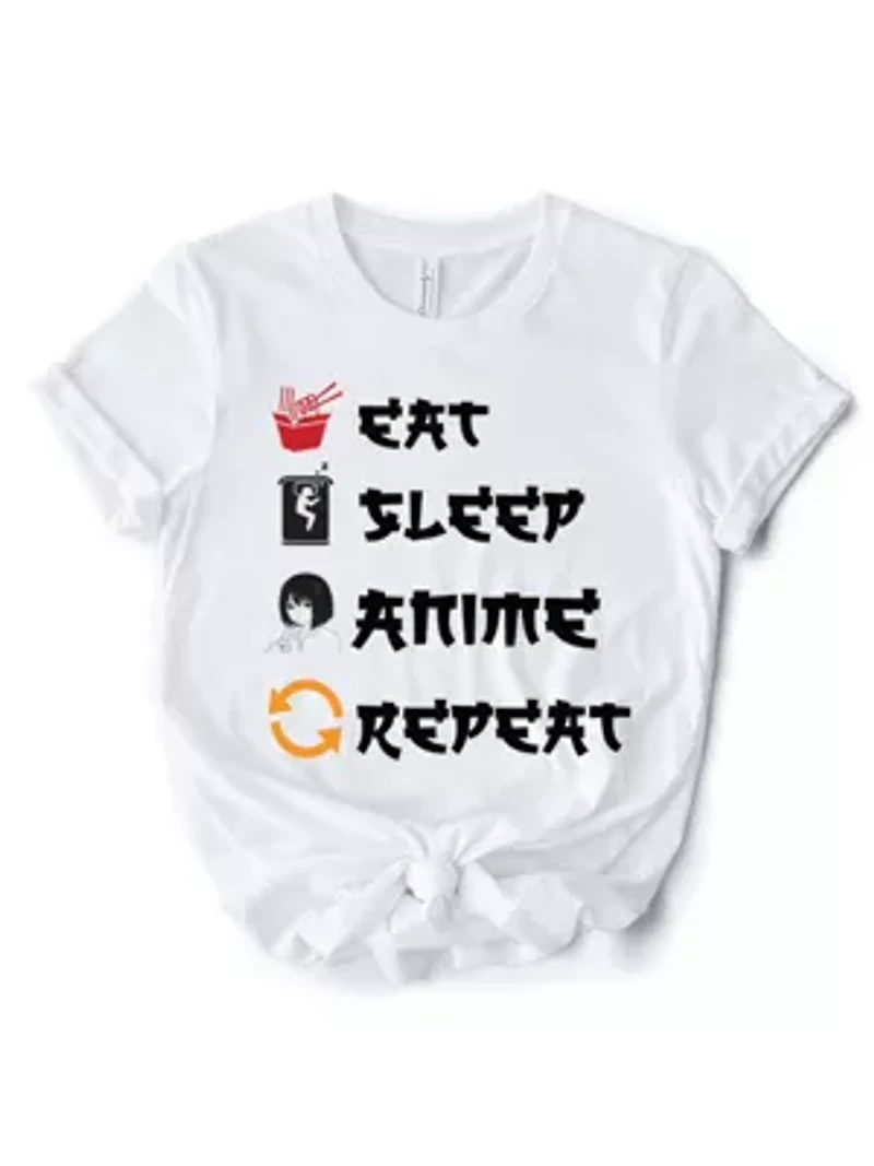 Eat Sleep Anime Repeat T-Shirt For Lover