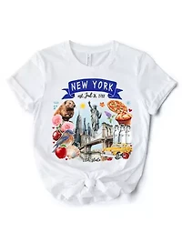 New York State Themes and Landmarks Tee for History Travel Lovers