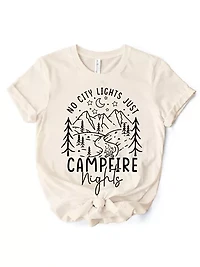 No City Lights Just Campfire Nights Tee for Stargazing Campers