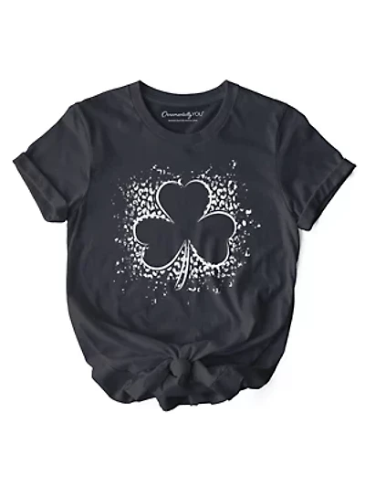 Splatter Shamrock Silhouette St Patrick’s Day T-Shirt