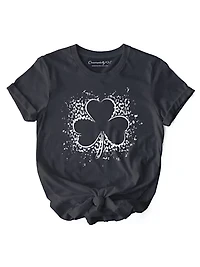 Splatter Shamrock Silhouette St Patrick’s Day T-Shirt