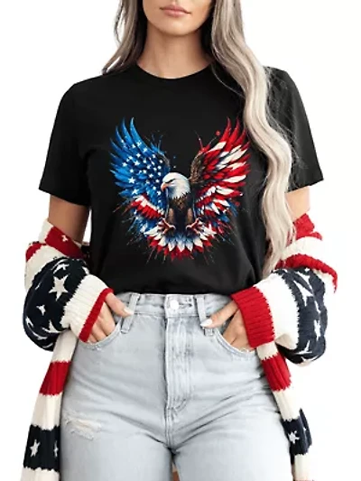 Bald Eagle American Patriotic Freedom Tee