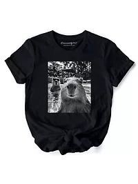 Capybara Selfie Funny Meme Animal Photo Style Tee