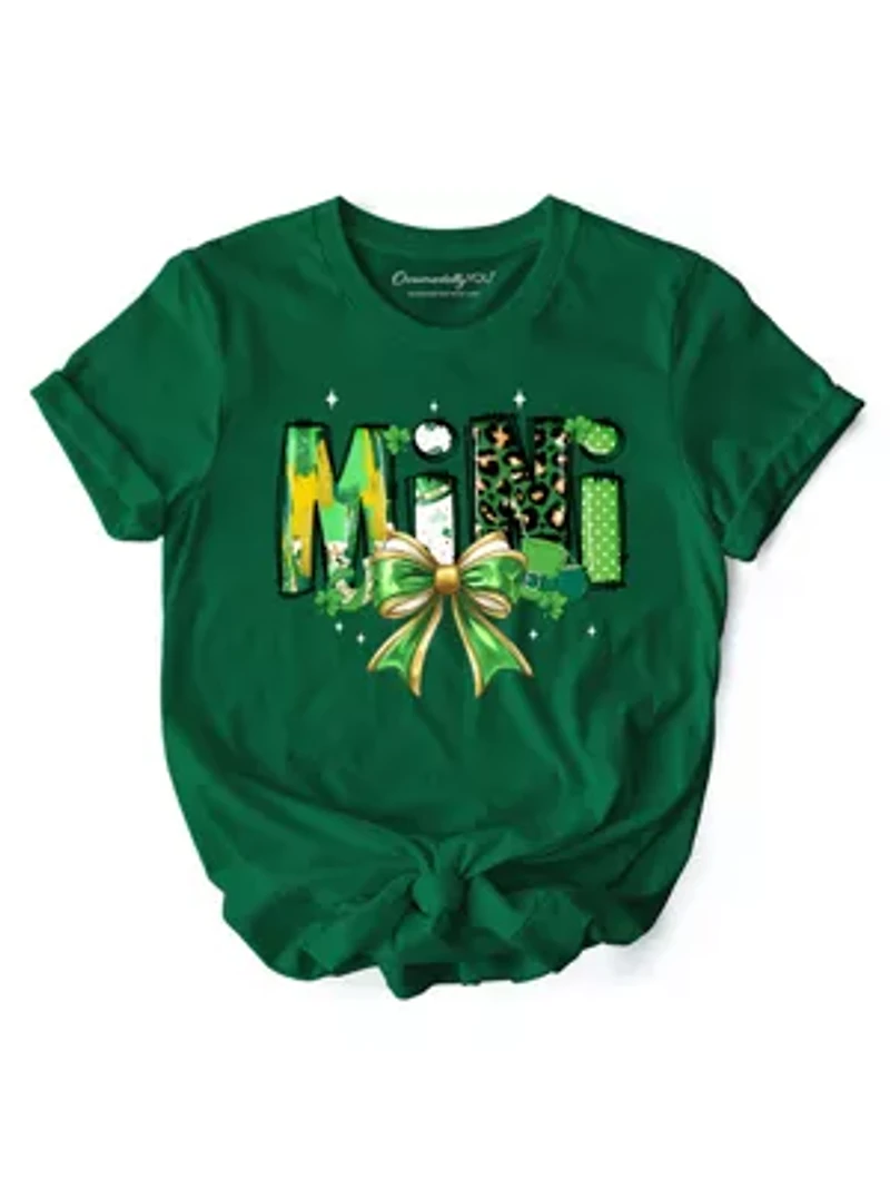 Coquette Mini Clover Bow St Patrick’s Day Tee