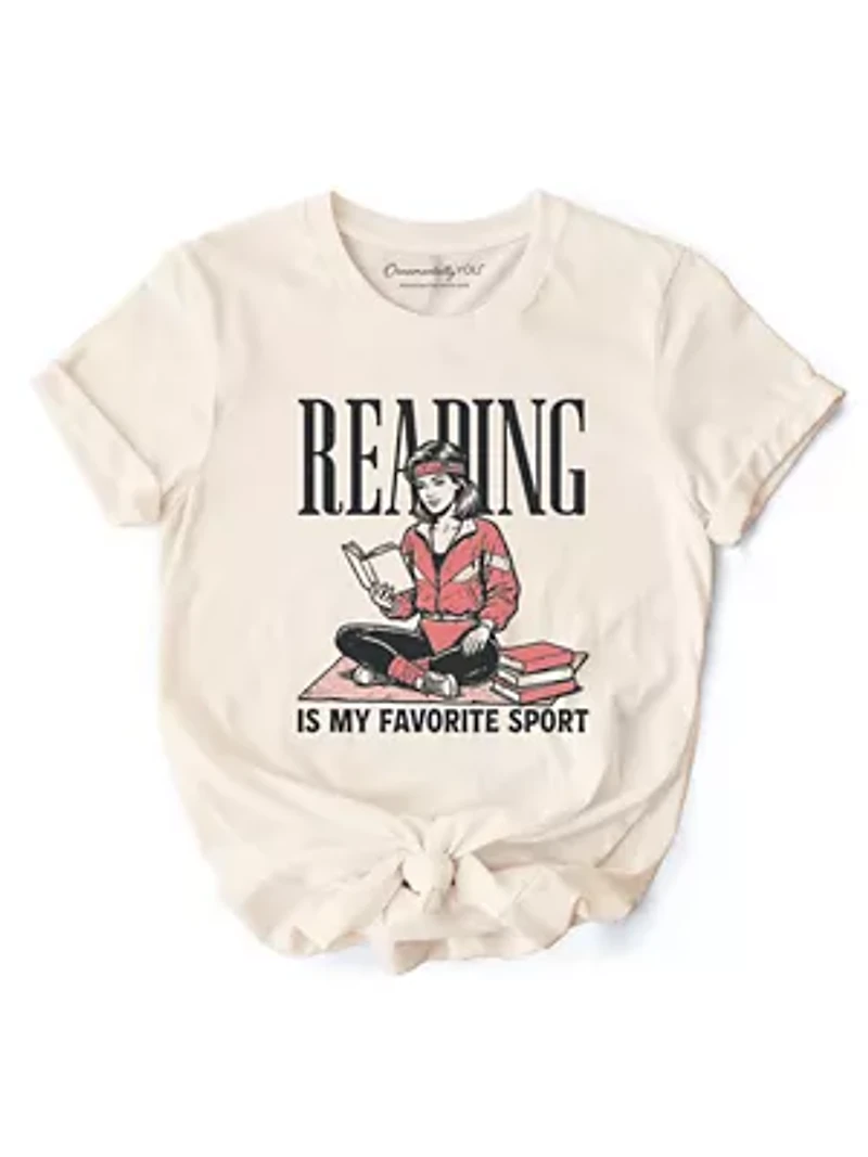 Reading Is My Favorite Sport Bookworm Retro Tee