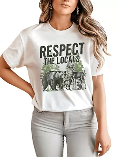 Respect the Locals Vintage Camping Nature Tee