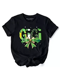 Coquette Gigi Bow St Patrick’s Day Clover Tee