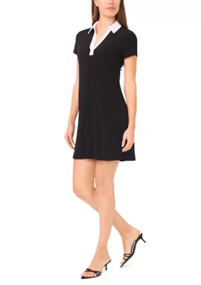 Petite Collared Mini Shirtdress