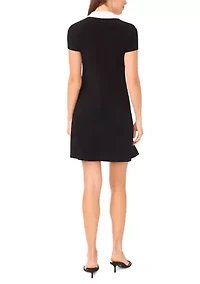 Petite Collared Mini Shirtdress