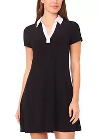 Petite Collared Mini Shirtdress