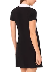 Petite Collared Mini Shirtdress