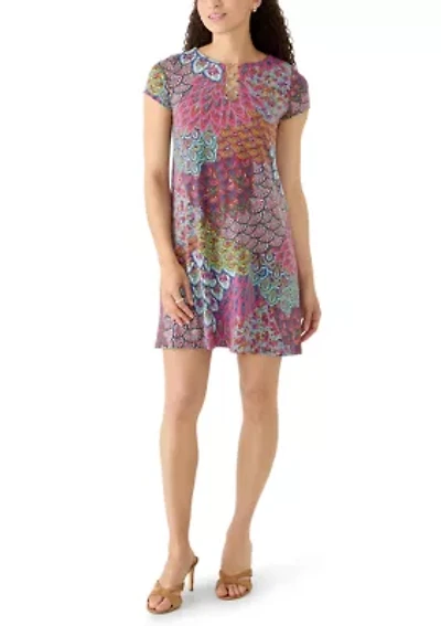 Petite Three Ring Mini Shirtdress