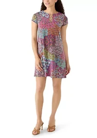 Petite Three Ring Mini Shirtdress