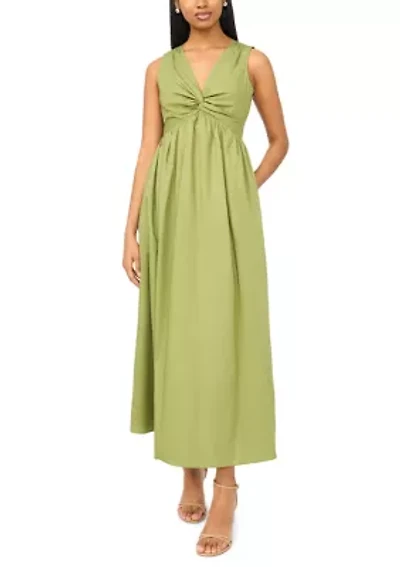 Petite Twist Front Midi Dress