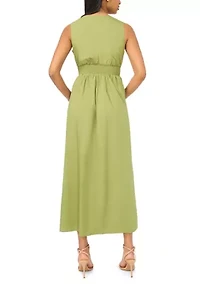 Petite Twist Front Midi Dress