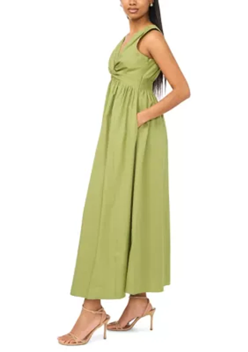 Petite Twist Front Midi Dress