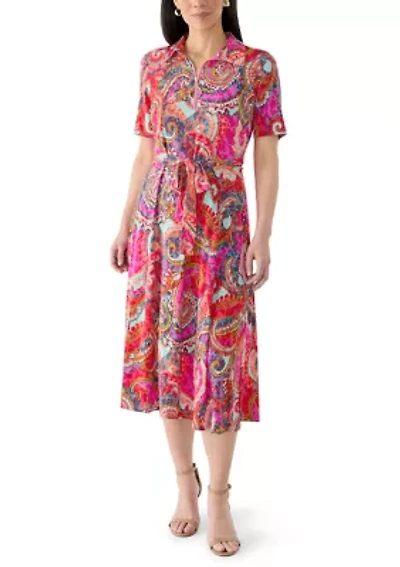 Petite Midi-Length A-Line Dress