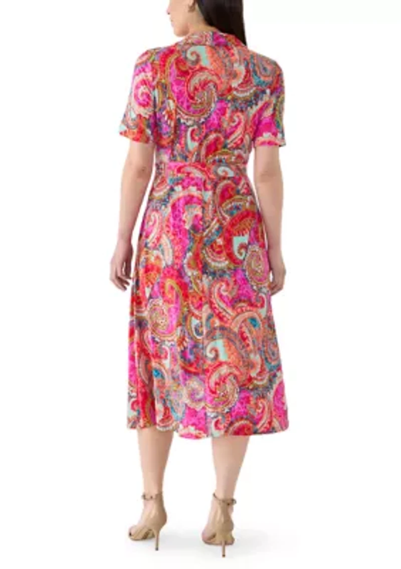 Petite Midi-Length A-Line Dress