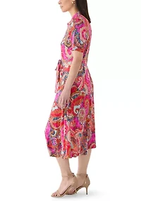 Petite Midi-Length A-Line Dress