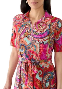 Petite Midi-Length A-Line Dress