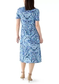 Petite Tie Waist Midi Dress