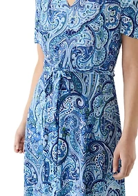 Petite Tie Waist Midi Dress