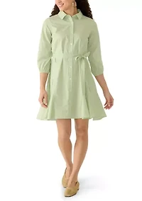 Petite Tie Waist Dress with Godets